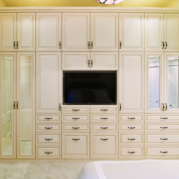 Bedroom Wardrobe Cabinetry and Media Center