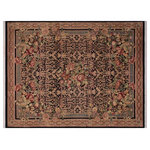 Bareen's Designer Rugs - Pak-Persian Clora Black/Red Wool Rug - 8'1 x 10'10 - Designed with mesmerizing intricacy and gorgeous color palette, this hand-knotted masterpiece demonstrates the beauty and electrifying thrill of Pak Persian art. These meticulously handcrafted Pak-Persian rug is made with pure wool and features breathtaking traditional and Transitional designs in bold lush color pallet. Known for their intricate designs these rugs are a reproduction of Persian rugs, made in Pakistan with unique Mughal designs. Made by master weavers using the same Persian texture, design and dying technique, we wanted to produce the most significant manifestation of the Persian art, life and culture. This rug is most famous for its exceptional quality, incredible designs, patterns and vibrant rich color. Pak-Persian rugs made with Persian weave with high knot counts, which enables the high intricacy and detail found in the patterns are also referred to as "State of art", each color adds a rich beautiful detail in the artwork of this rug. The design, color and beautiful chromatic composition with a vibrant sheen with traditional and Transitional designs, exude beauty, elegance and quality make this rug a masterpiece of its own.