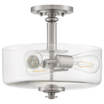 Craftmade Lighting - Craftmade Lighting 49853-BNK-C Dardyn - Three Light Convertible Semi-Flush Mount - The Dardyn series combines straight line design wiDardyn Three Light C Brushed Polished Nic *UL Approved: YES Energy Star Qualified: n/a ADA Certified: n/a  *Number of Lights: Lamp: 3-*Wattage:60w E27 bulb(s) *Bulb Included:No *Bulb Type:E27 *Finish Type:Brushed Polished Nickel