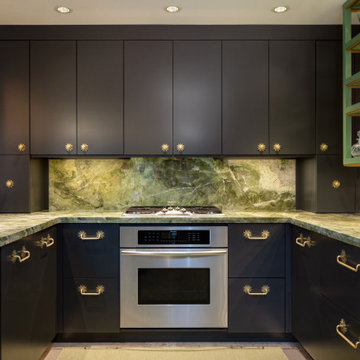 Green and Gray Kitchen