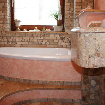 Mediterranes Badezimmer Rosé