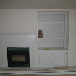 Fireplace with Bookshelf - Indoor Fireplaces
