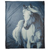 Blue Horse 50x60 Coral Fleece Blanket