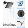 Dual Heads 12" Digital Display Shower System, Matte Black