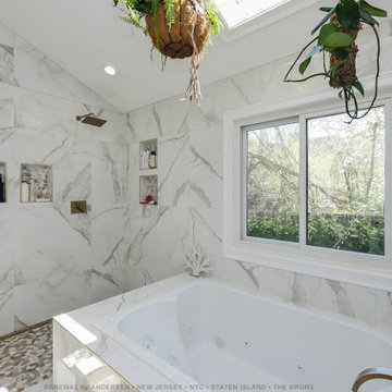 Large Sliding Window in Gorgeous Bathroom - Renewal by Andersen New Jersey / NYC
