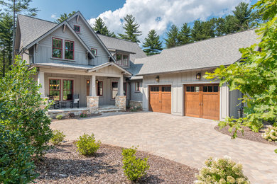 Inspiration for a large craftsman two-story mixed siding house exterior remodel in Other