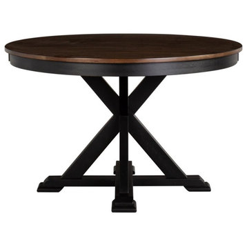 A-America Stone Creek Wood Extendable Oval Dining Table in Chickory Chocolate