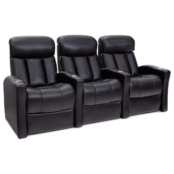 Seatcraft Baron Home Theater Seating, Black, Row of 3