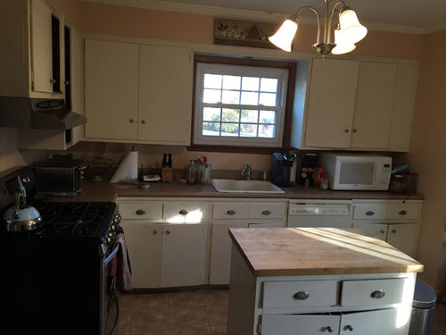 Before After 1935 Kit Home Kitchen Remodel RTA Cabinets