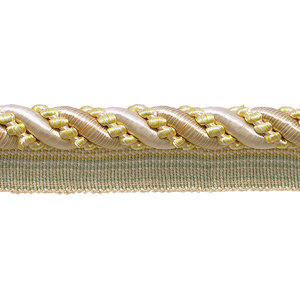 By The Yard Pink Green LT Green 4//16/" Decoractive Lip Cord Dusty Olive Rose