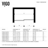VIGO 72x74 Elan Frameless Sliding Shower Door, Matte Black