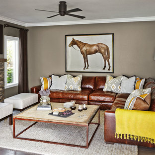 Distressed Leather Sectional Houzz