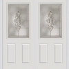 Heirloom Master 1/2 Lite 2-Panel Fiberglass Double Door 66"x81.75" LH In-Swing