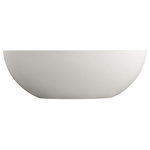 Wellfor - 65.2 inch Stone Resin Solid Surface Oval Shape Freestanding Bathtub in White - Elevate your bathing moments with the Matte White Oval Shape Solid Surface Freestanding Bathtub. Designed ergonomically to provide you with the utmost comfort and relaxation during bathing. Its sleek transparent design with clean lines effortlessly complements various bathroom decors. Crafted with resin stone solid surface, it boasts exceptional durability and warm-keeping, making your bathroom more dazzling than ever. Beautiful artificial stone bathtub, widely used in five-star hotels and luxury houses.