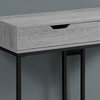 42" Gray And Black Frame Console Table