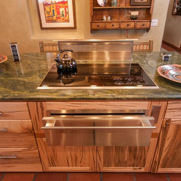 Cooking Island with Pop-up Electrical Outlets