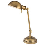 Hudson Valley Lighting - Girard 1 Light Table Lamp, Vintage Brass - Whether a woodworker or a machinist, turn-of-the-century tradesmen required bright, focused lighting. Girard displays the innovative spirit that created task lighting solutions for America's workshops. With its functional beauty, Girard makes a fine addition to a contemporary interior. A metal shade directs light towards the task area and shields eyes from glare, while the double-hinged arm allows ample adjustment of the lighting space.