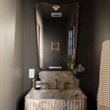 Calacatta Gold Marble Sink with Elegant Natural Veining