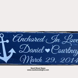 Beach Decor, Anchor Decor, Nautical, Couples Master Bedroom - Novelty Signs