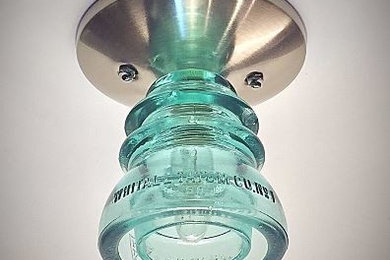 Flush Mount Light / Glass Insulator Light