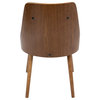 LumiSource Gianna Dining Chair, Walnut and Brown