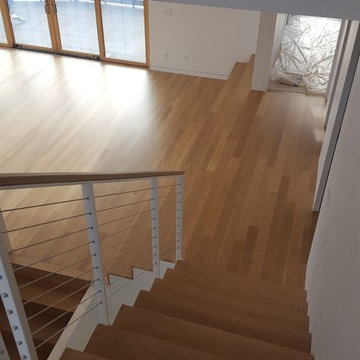 Custom White Oak Floors and Stairs