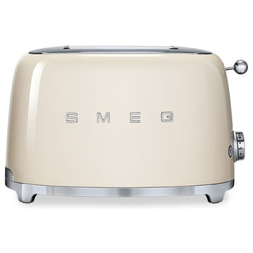 Smeg 50's Retro Style Two Slice Toaster, Cream