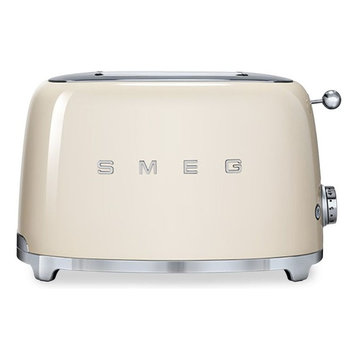 Smeg 50's Retro Style Two Slice Toaster, Cream