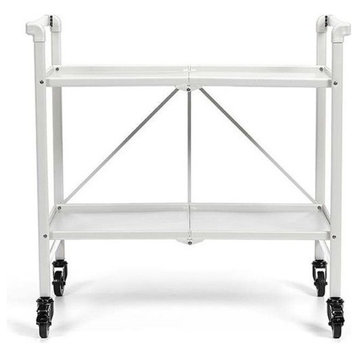 Cosco SMARTFOLD Folding Serving Bar Cart in White