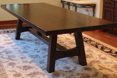 Walnut Dining Tressel Table