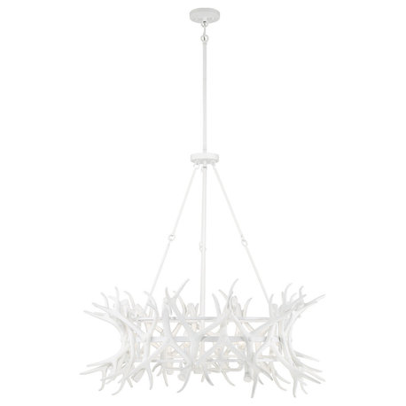 Daniels 8-Light Chandelier, Matte White