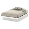Basic Platform Bed With Moldings, Queen, Pure White