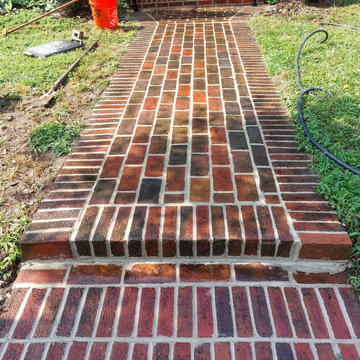 Brick Repair.  Front Entryway and Walkway Point Up.