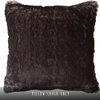 Faux Fur Throw Pillow 18"X18" (Cover Only), Dark Grey-Tipped Fox