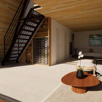 Chalé Suíço Kit ECO A-Frame 115m² Emerald – 2 Quartos e Suíte no Mezanino