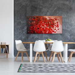 Preethi Arts - Ruby ' 48x24 inches Original Large Modern Painting - Paintings