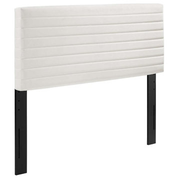 Modway Tranquil Upholstered Wood King/California King Headboard in White
