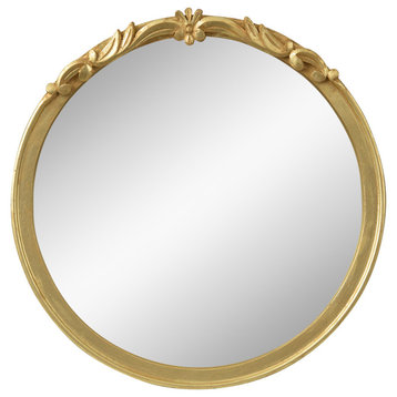 Round Carved Mirror