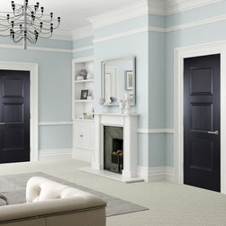 Amsterdam Black Primed Internal Doors - Internal Doors
