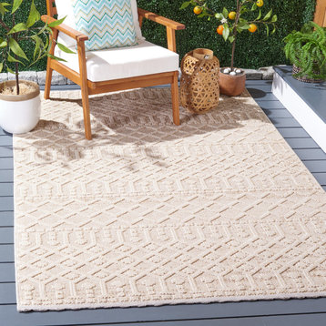 Safavieh Global Collection GLB402B Rug, Beige/Ivory, 6'7" X 6'7" Square