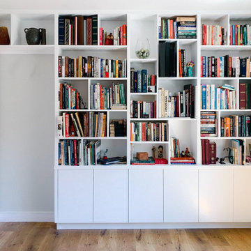 Modern Asymmetrical Built-in Shelving Unit