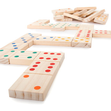 Hey! Play! Giant Wooden Dominoes Set
