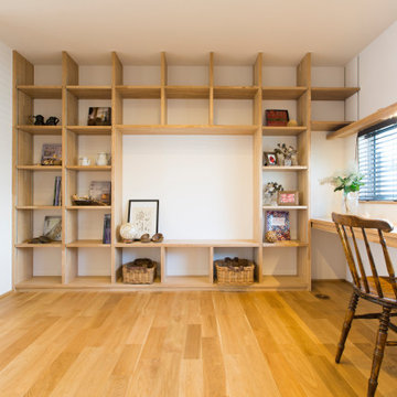 香川県高松市に建つ、「図書室のある家」の図書室