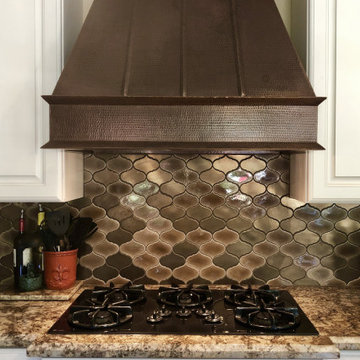 Hammered Copper Wall Mounted Euro Range Hood with Screen Filters (HV-EURO38)