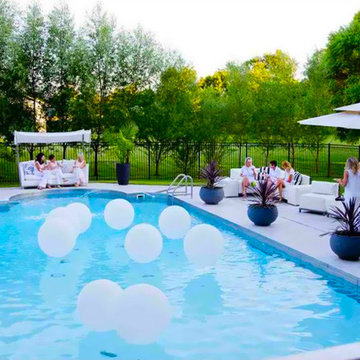 Perfect Lights For A Night Time Pool Party Decoration.