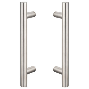 Double Sided Barn Door Ladder Handle, Satin Stainless