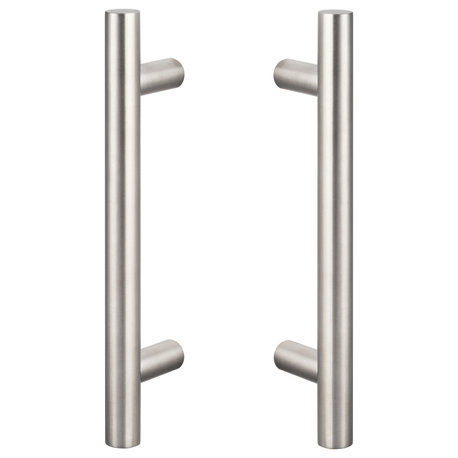 Double Sided Barn Door Ladder Handle, Satin Stainless