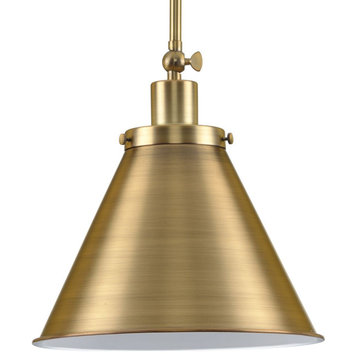 Hinton 1-Light Brass Vintage Pendant Hanging Light