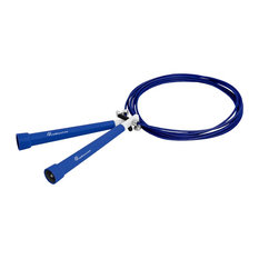 Speed Jump Rope 10' Adjustable Length, Plastic Handles, Fast Turning, Blue