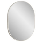 Design Element - Vera 24 in. x 32 in. Modern Oval Framed Brushed Steel Wall Mount Mirror - The Vera mirror collection by Design Element provides a beautiful finishing touch to your home decor. Available in different finishes and shapes, all Vera mirrors features a lightweight and durable steel frame. While these modern styled mirrors are perfect to pair up with your bathroom vanity, they are also an excellent choice for other rooms in your home such as bedrooms, living rooms and hallways.